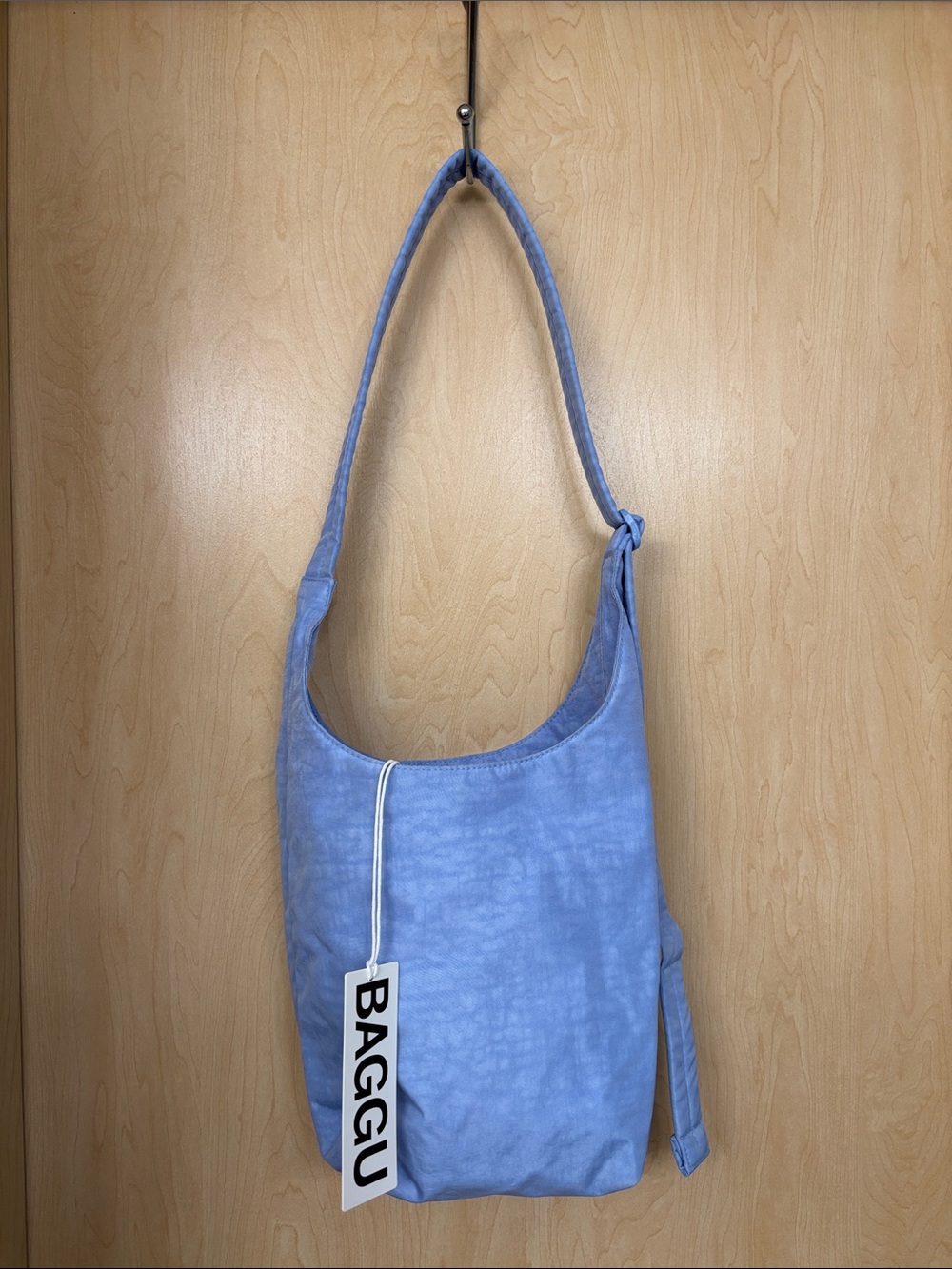 BAGGU Small Nylon Sling Bag in French Blue